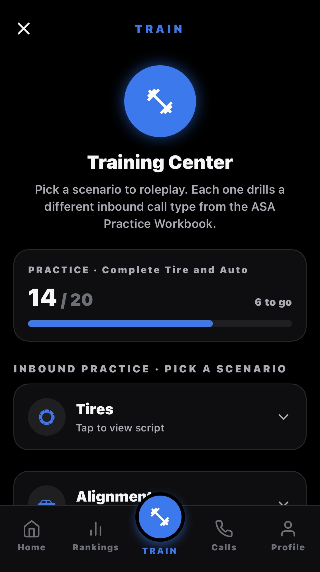 AI practice scenarios